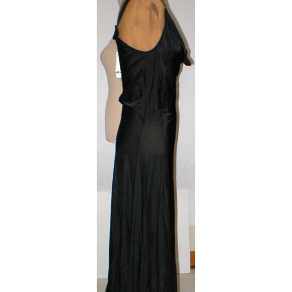New NWT 4 Womens 40 Diana Gallesi Dress Designer Italy Black Cowl Beaded Straps - Picture 4 of 12